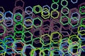 Color abstract hexagon pattern generative art background. Creative, details, effect & web. Royalty Free Stock Photo