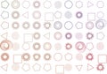 Color abstract mixed pattern generative art background. Vector, messy, digital & bubbles. Royalty Free Stock Photo
