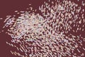 Color abstract motion, particle or random pattern generative art background. Effect, concept, surface & backdrop. Royalty Free Stock Photo