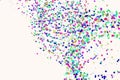 Color abstract motion, particle or random pattern generative art background. Vector, design, messy & texture. Royalty Free Stock Photo