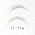 Color Abstract Rainbow. Fantasy art design Spectrum of light, seven colors. Vector illustration isolated on transparent background Royalty Free Stock Photo