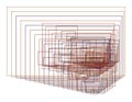 Color abstract square, rectangle geometric pattern generative art background. Web, decoration, vector & texture. Royalty Free Stock Photo