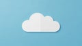 Color accentuates the cloud s shape giving it a clean modern Royalty Free Stock Photo