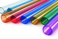 Color acrylic plastic tubes Royalty Free Stock Photo