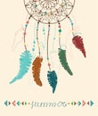 Color American Indians dreamcatcher