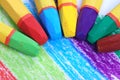 Color arc by crayons Royalty Free Stock Photo