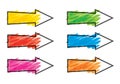 Color arrows set Royalty Free Stock Photo