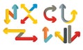 Color arrows set Royalty Free Stock Photo