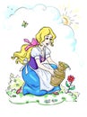 Cinderella fairytale illustration