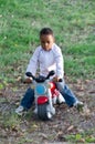 Color baby with toy motorcycles