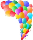 Color background with glossy balloon. Royalty Free Stock Photo