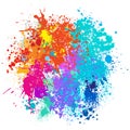 Color background of paint splashes