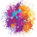 Color background of paint splashes Royalty Free Stock Photo