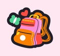 Color backpack sticker