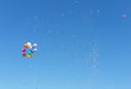 Color ballons in the blue sky Royalty Free Stock Photo
