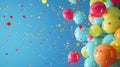 Color balloons composition background - Celebration design