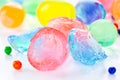 Color balls, colored polymer gel, hydrogel beads