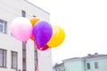 Color baloons in the air Royalty Free Stock Photo