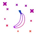 Color Banana icon isolated on white background. Gradient random dynamic shapes. Vector