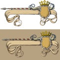 Color Banner spear and crown