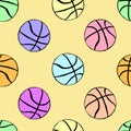 Color basketball seamless balls