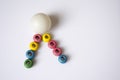 Color beads and the creativity of table tennis Royalty Free Stock Photo