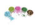 Color beads for women's handicrafts Royalty Free Stock Photo