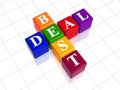 Color best deal like crossword Royalty Free Stock Photo