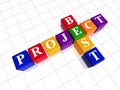 Color best project like crossword Royalty Free Stock Photo