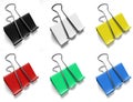 Color binder clips Royalty Free Stock Photo