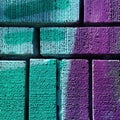 Color blend on brick wall