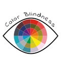 Color blindness flat icon , vector
