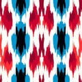 Color Block Ikat Pattern: Symmetrical And High Resolution Design Royalty Free Stock Photo