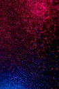 color bokeh glow glitter background neon blue red