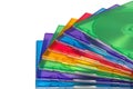 Color boxes for computer compact disc Royalty Free Stock Photo