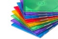 Color boxes for computer compact disc Royalty Free Stock Photo