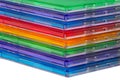 Color boxes for computer compact disc Royalty Free Stock Photo