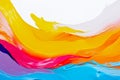 Color brushstroke oil or acrylic paint design element. Generative AI