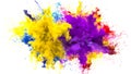 Color Burst - Multiple colorful smoke explosions fluid particles alpha matte