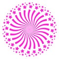 Color bursting icon. Round sparkles light. Firework symbol