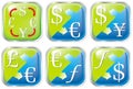 color button of currency exchange