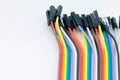 Color cable on white background