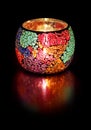 Color candle holder Royalty Free Stock Photo