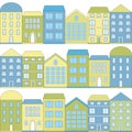 Color cartoon houses, illustration