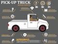 Color cartoon pick-up auto service