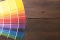 Color Catalogue on wooden desk