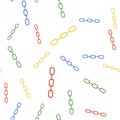 Color Chain link icon isolated seamless pattern on white background. Link single. Vector