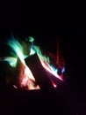 Color changing fire camping story