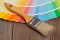 Color chart guide with brush Royalty Free Stock Photo