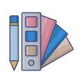 Color chart Isolated Vector icon Which can easily modify or edit Royalty Free Stock Photo